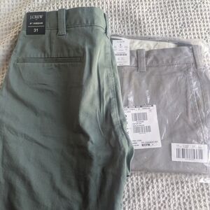2 PAIRS Of J. Crew Green and Gray Shorts Classic Style